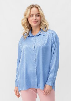 Рубашка атласная с анималистичным принтом