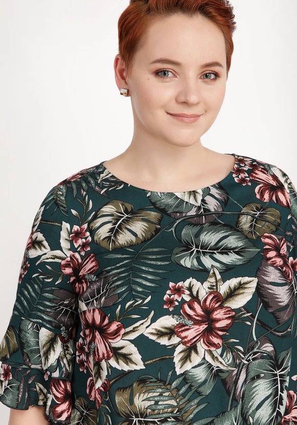 Блуза Яркие тропики шир.  580, рис. 24