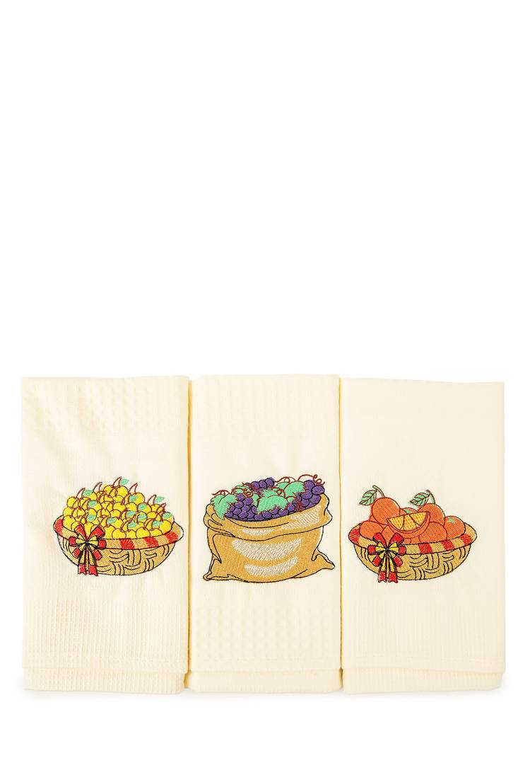 Подарочный набор вафельных полотенец, 3 шт шир.  750, рис. 4