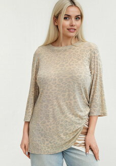 Блуза из ткани с голографическим принтом