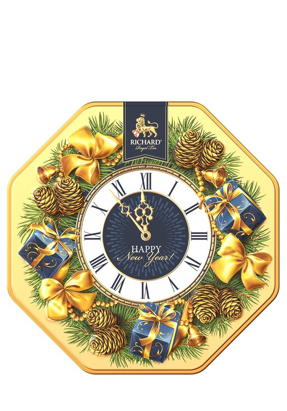 Чай Блестящего Нового года! чёрный листовой шир.  580, рис. 1