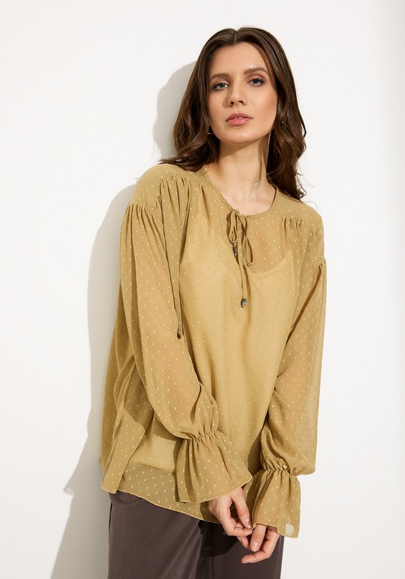 Блуза из фактурного шифона шир.  580, рис. 12