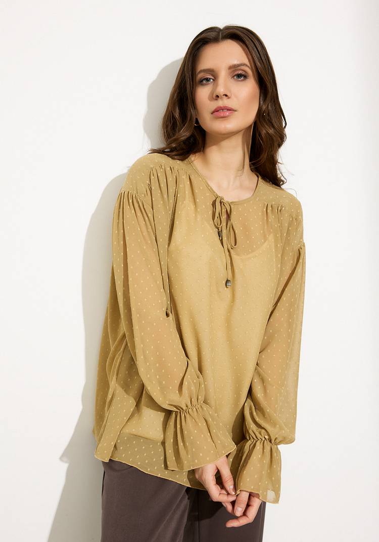 Блуза из фактурного шифона шир.  750, рис. 12