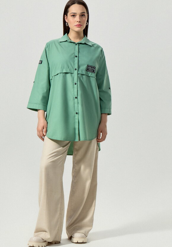 Рубашка с патами на рукаве Джоан шир.  580, рис. 18