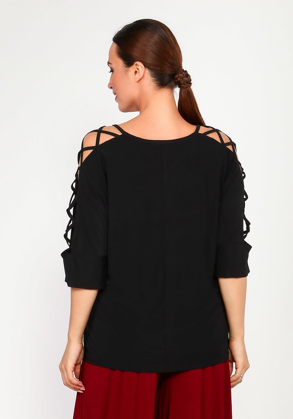 Блузка с оригинальными рукавами 1/2 шир.  580, рис. 11