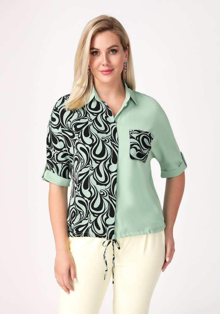 Блуза Яркое притяжение шир.  750, рис. 6