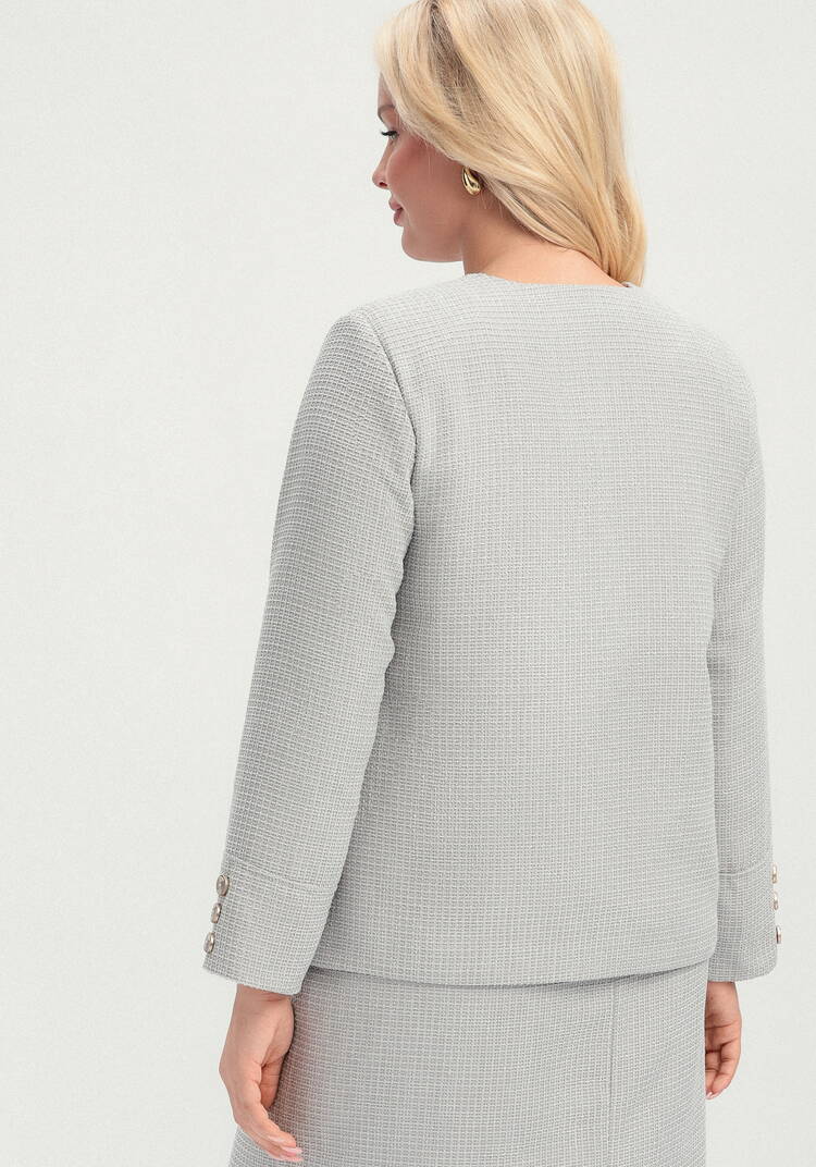 Пиджак из твида однобортный шир.  750, рис. 3