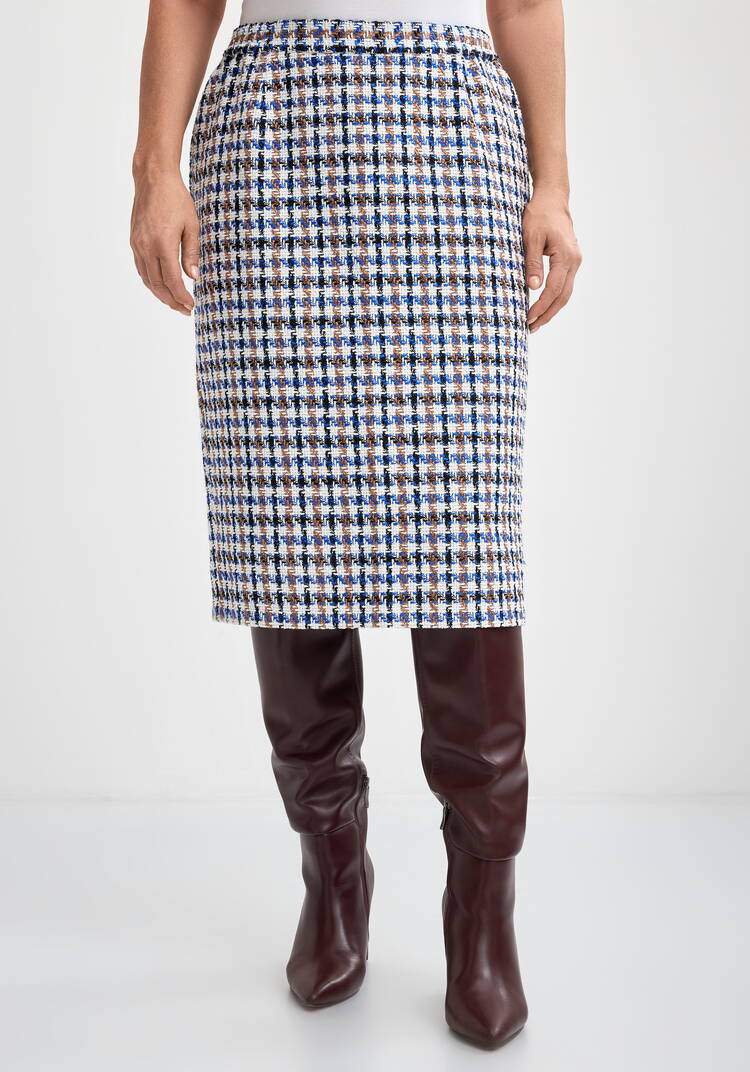 Юбка в клетку из твида Кэмерон шир.  750, рис. 3