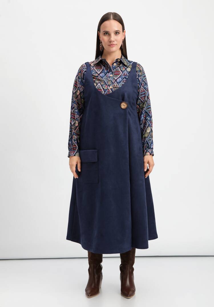 Сарафан оверсайз с накладным карманом шир.  750, рис. 13