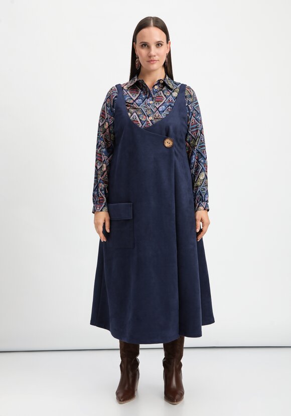 Сарафан оверсайз с накладным карманом шир.  580, рис. 13