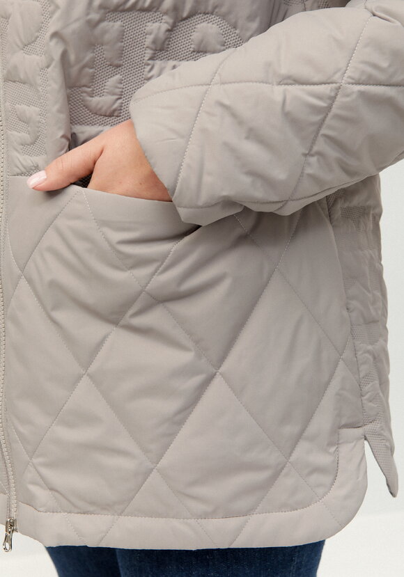 Куртка стеганая фактурная с капюшоном шир.  580, рис. 7