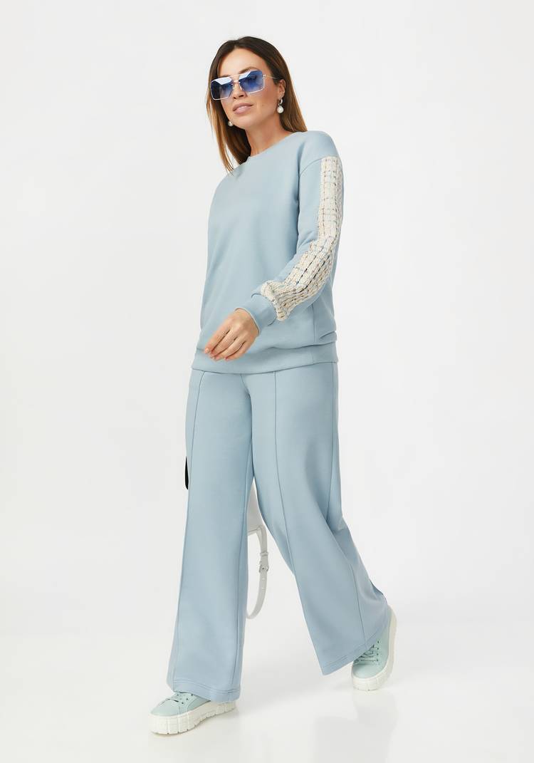 Свитшот со вставками на рукавах шир.  750, рис. 3