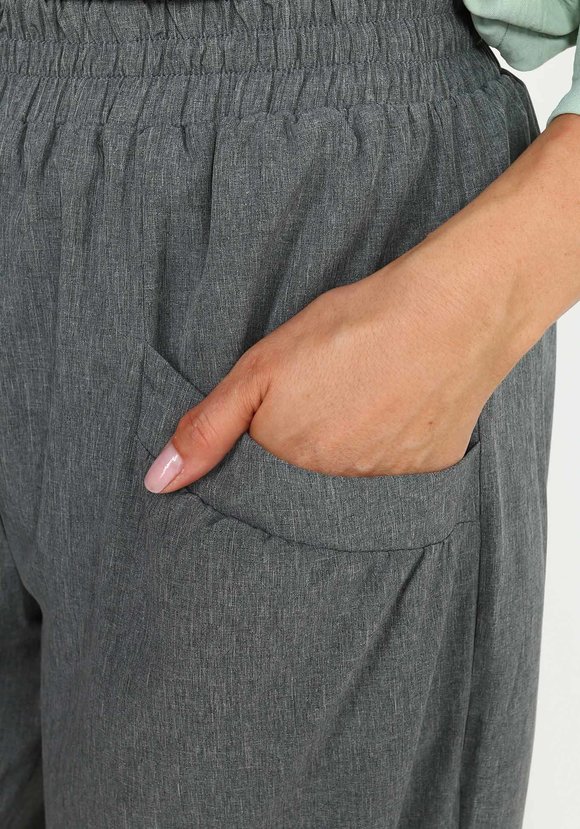 Брюки с защипами внизу шир.  580, рис. 4