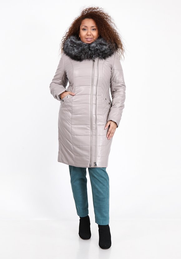 Пальто с мехом чернобурки шир.  580, рис. 5