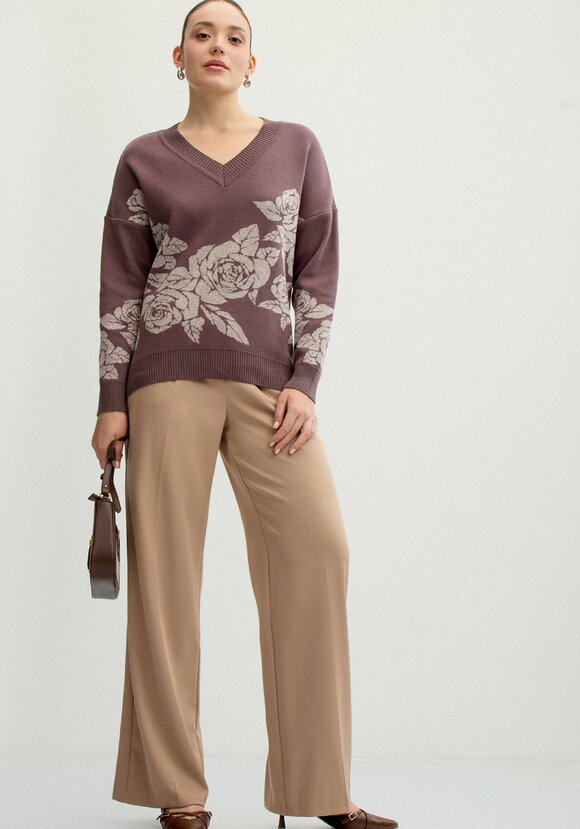 Джемпер с флористическим мотивом шир.  580, рис. 8