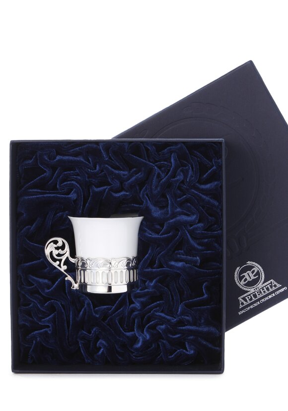 Кофейная чашка Богема фарфор, серебро шир.  580, рис. 2