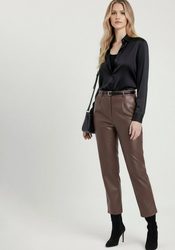 Брюки трикотажные с напылением под кожу шир.  580, рис. 1