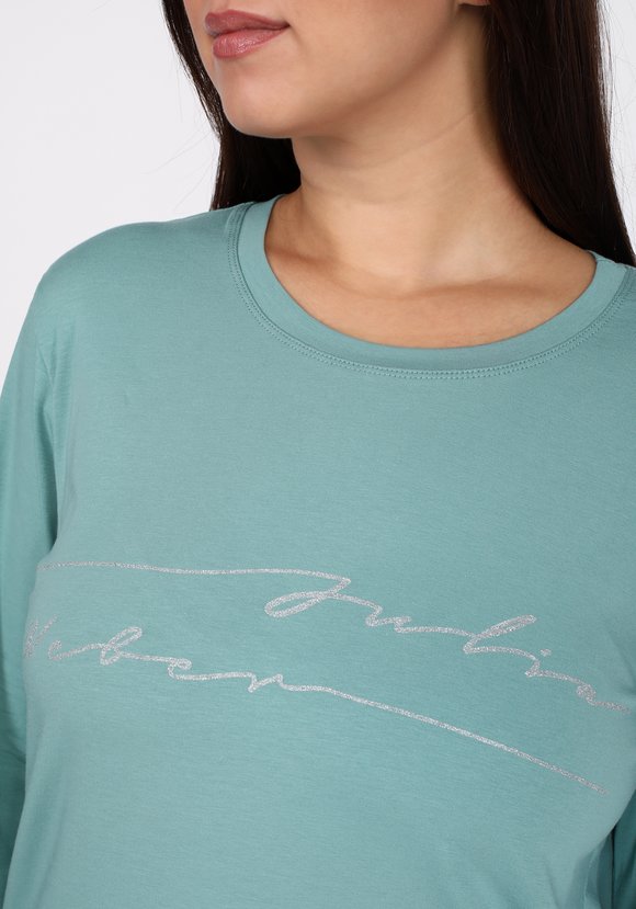 Футболка с длинным рукавом и принтом шир.  580, рис. 6