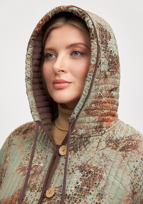 Куртка с принтом стеганная шир.  580, рис. 6