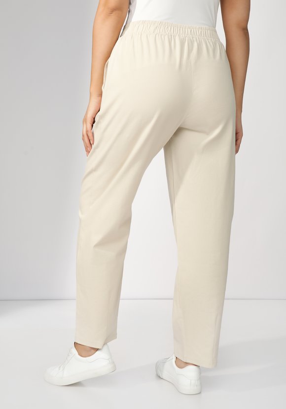 Брюки зауженные из хлопка с эластаном шир.  580, рис. 11