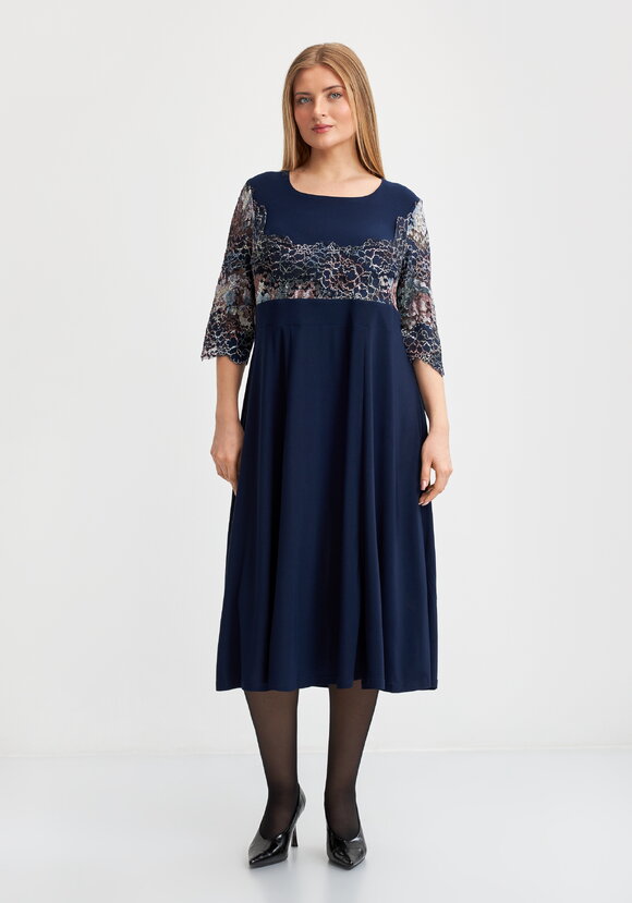 Платье Мальвина с отделкой из кружева шир.  580, рис. 9