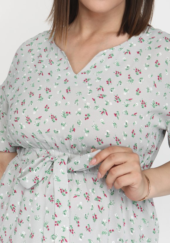 Блуза с рюшами на рукавах шир.  580, рис. 8