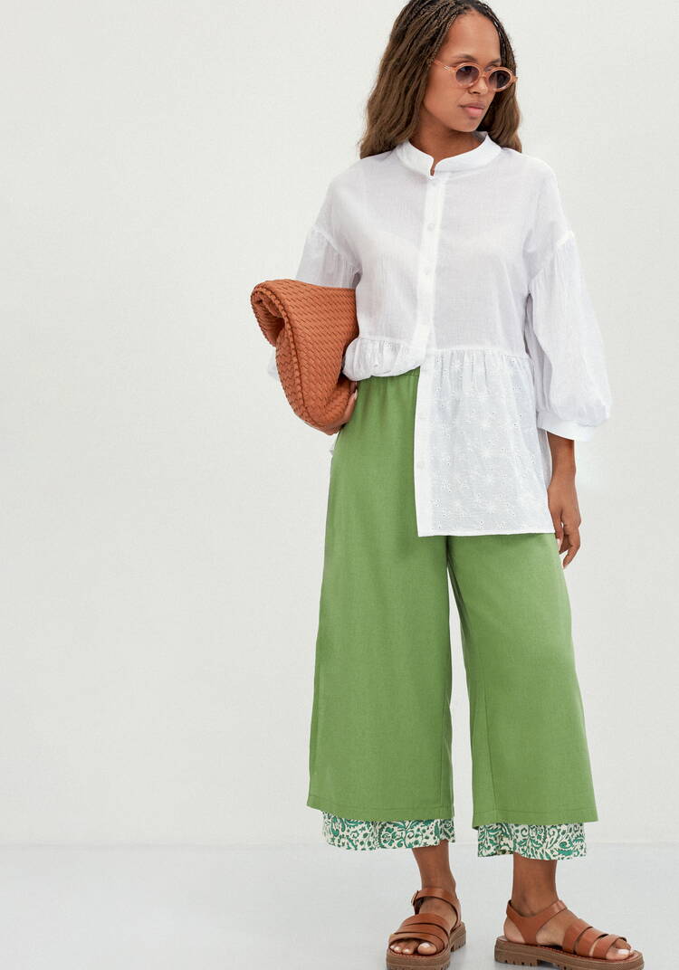 Брюки комбинированные длиной 7/8 шир.  750, рис. 16