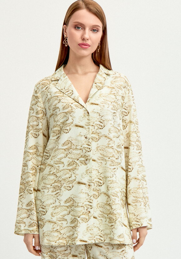 Рубашка с длинным рукавом изо льна шир.  580, рис. 4