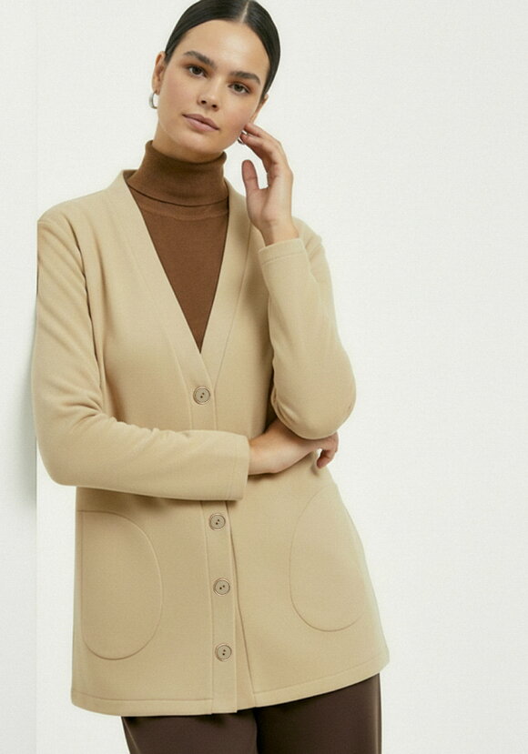 Кардиган на пуговицах утепленный шир.  580, рис. 34