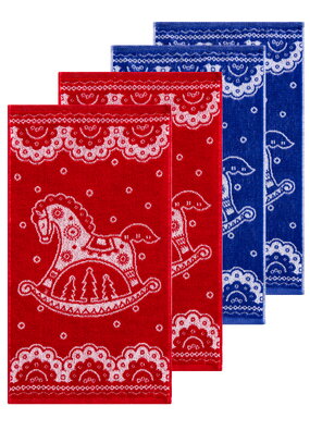 Полотенца махровые Лошадка, 4 шт.