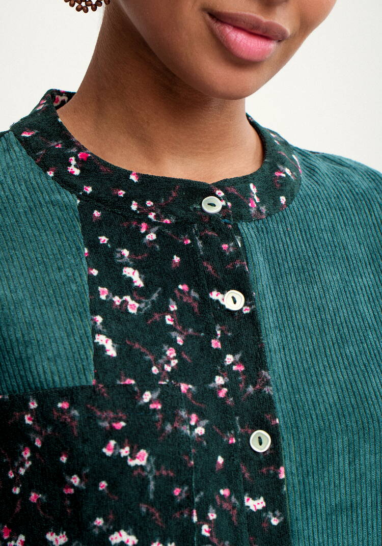 Блуза из комбинированной ткани Рин шир.  750, рис. 13