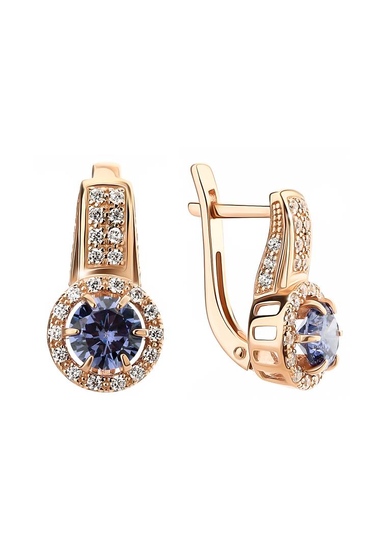 Серьги серебряные Пленительный блеск шир.  750, рис. 2