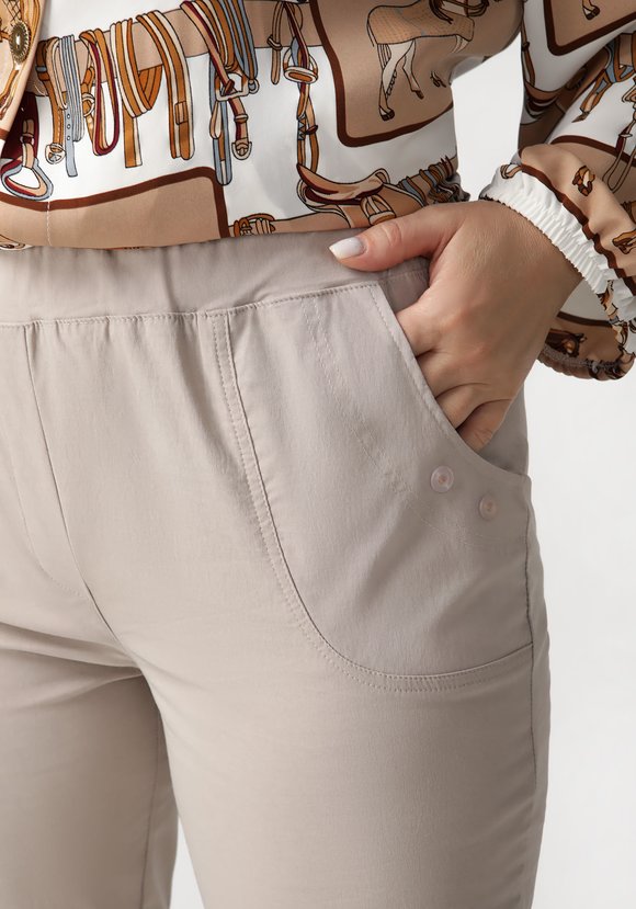 Брюки из бенгалина Галия шир.  580, рис. 7