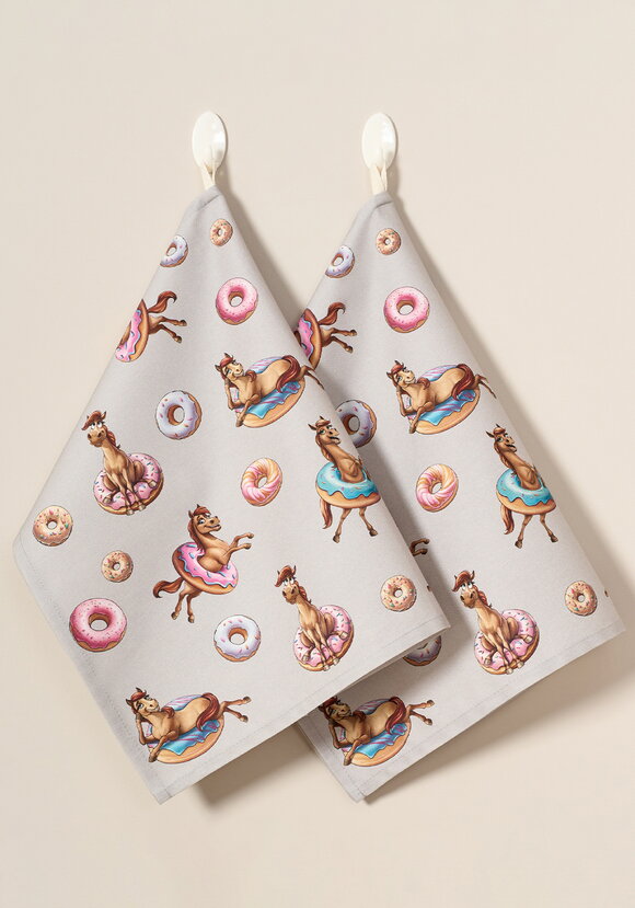 Полотенце Пони в пончиках, 2 шт. шир.  580, рис. 1