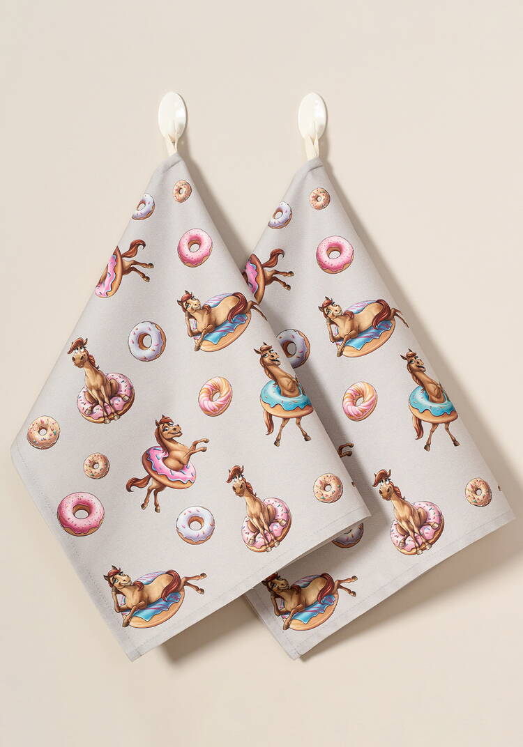 Полотенце Пони в пончиках, 2 шт. шир.  750, рис. 1