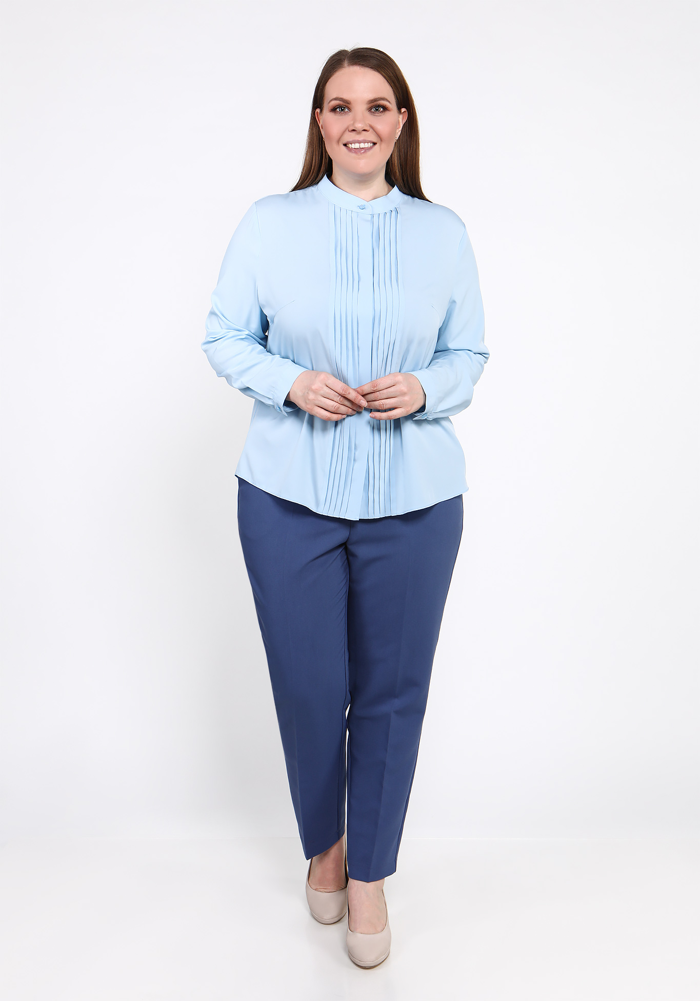 Блуза дизайнерская "Сильвия" Julia Weber, размер 50, цвет кремовый - фото 2