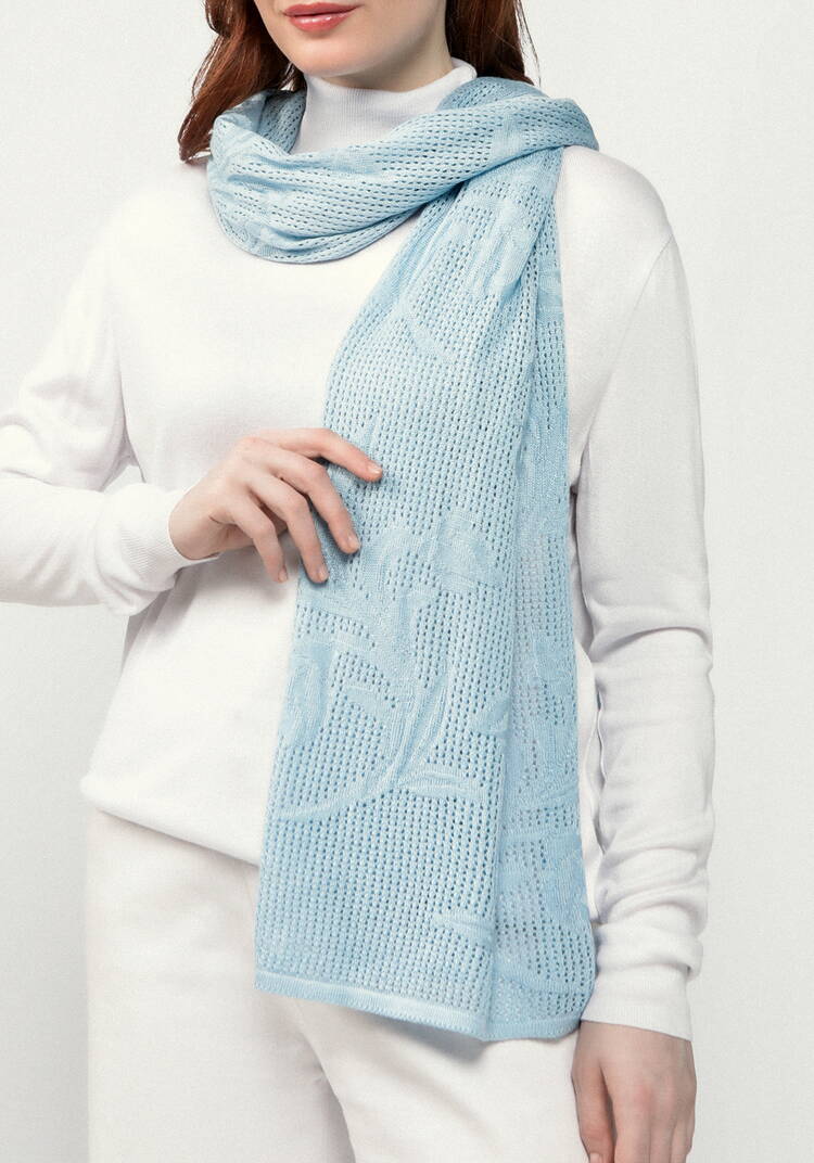 Палантин ажурный из натуральной шерсти шир.  750, рис. 22