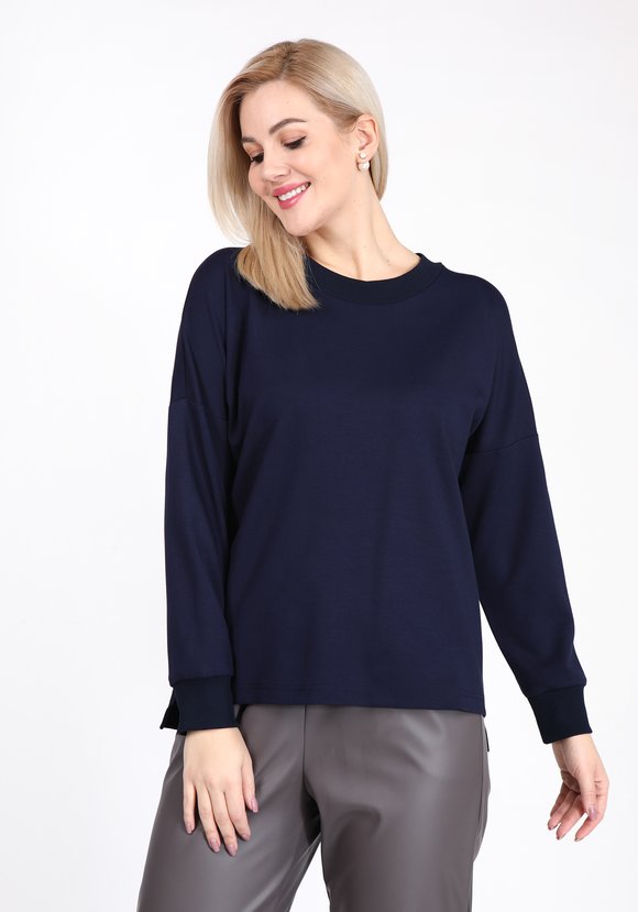 Джемпер с манжетами из рибаны шир.  580, рис. 5