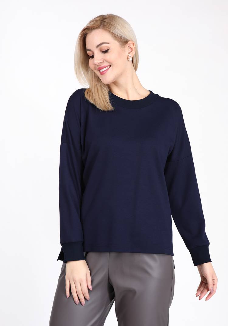 Джемпер с манжетами из рибаны шир.  750, рис. 5