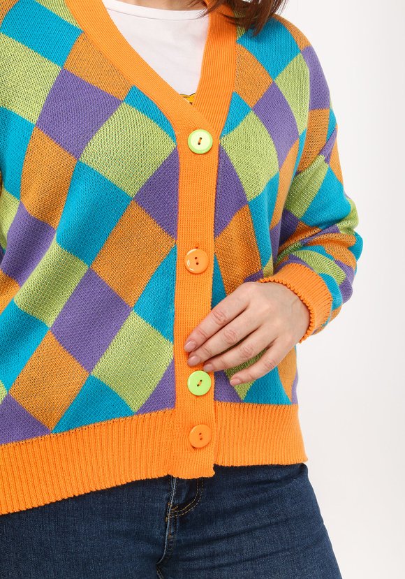 Кардиган Яркие ромбы шир.  580, рис. 15