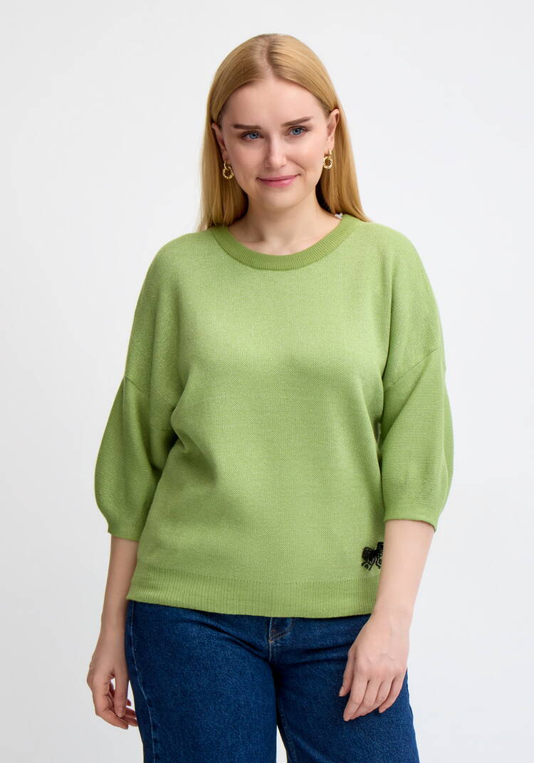 Джемпер с декором и рукавом 3/4 шир.  750, рис. 25