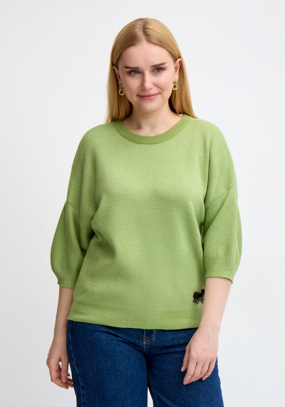 Джемпер с декором и рукавом 3/4 шир.  580, рис. 25