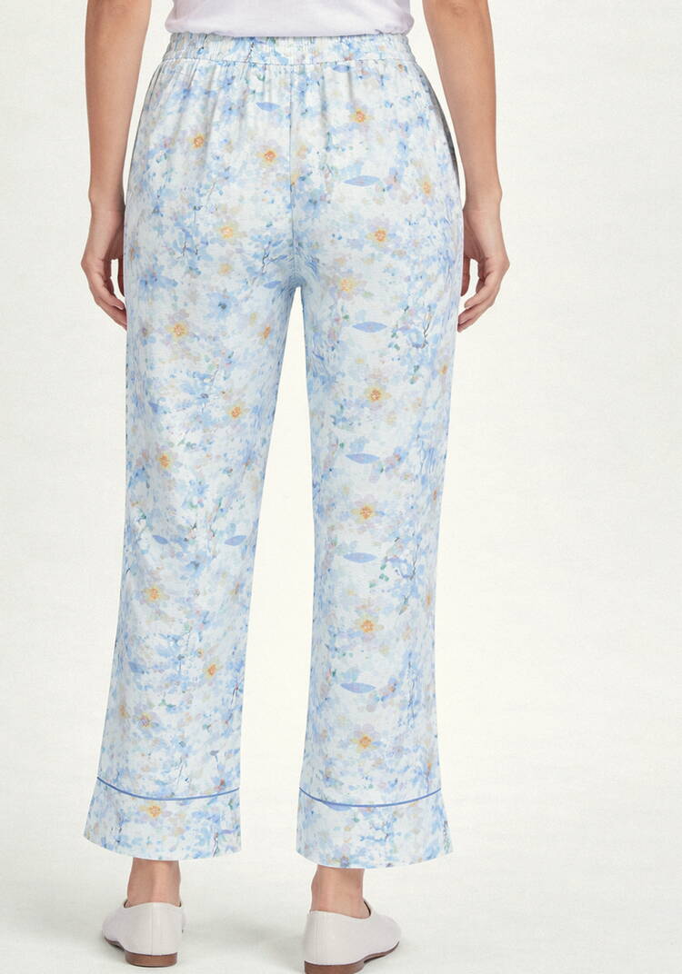 Брюки 7/8 изо льна с принтом шир.  750, рис. 3