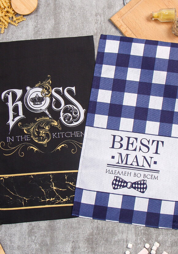 Полотенца из рогожки Главный на кухне, 8 шт шир.  580, рис. 8