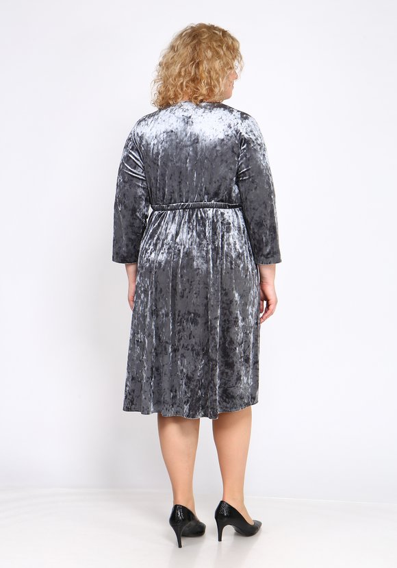 Платье из мраморного велюра шир.  580, рис. 7