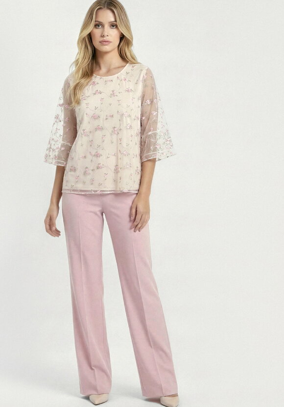 Блуза из ткани с вышивкой шир.  580, рис. 16