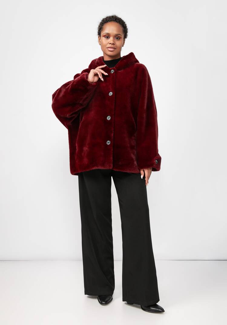 Полупальто из экомеха Моника шир.  750, рис. 23