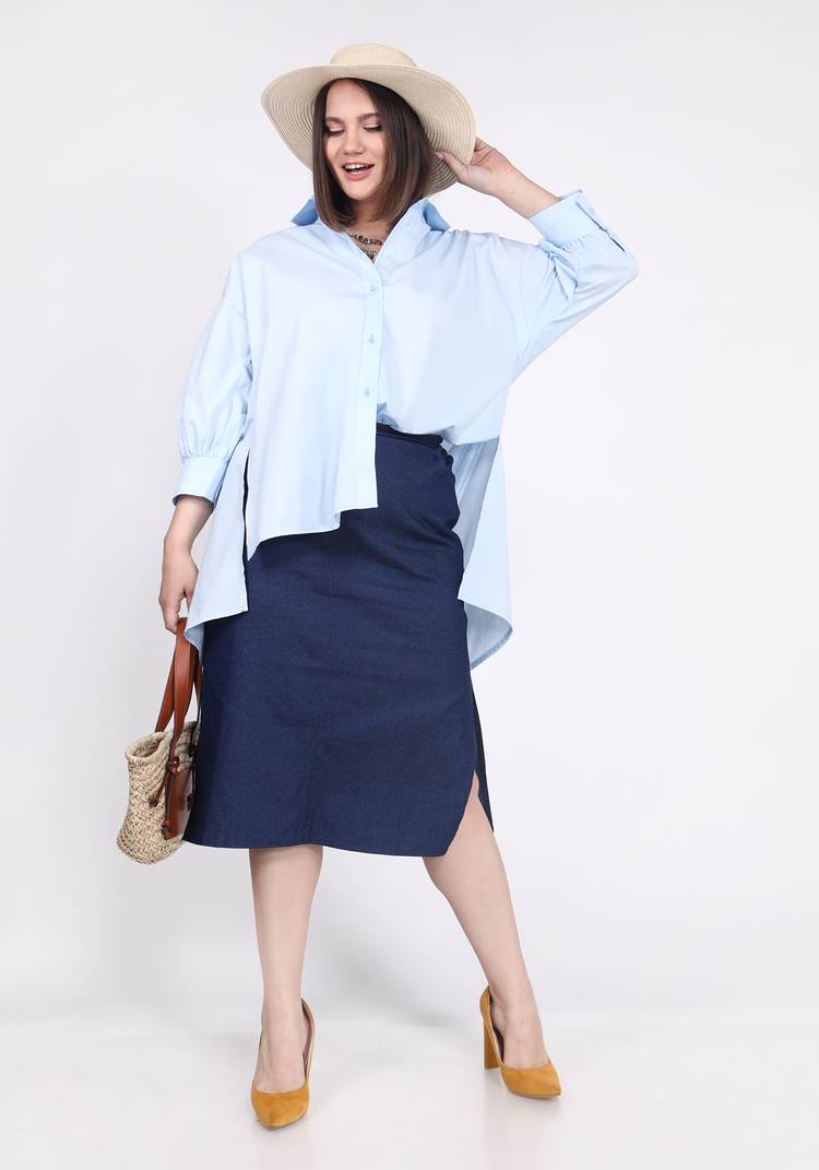 Блуза свободного кроя с объемными рукавами шир.  750, рис. 7