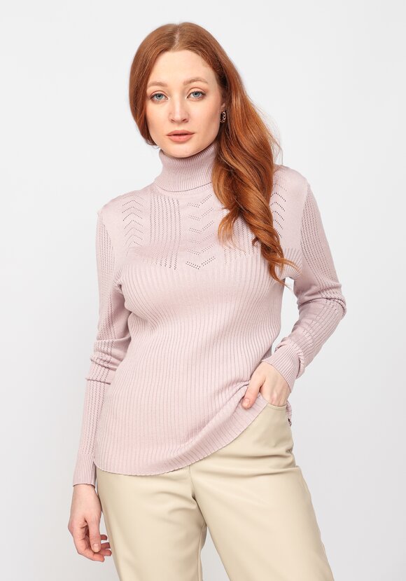 Водолазка из вискозы с ажурным узором шир.  580, рис. 9