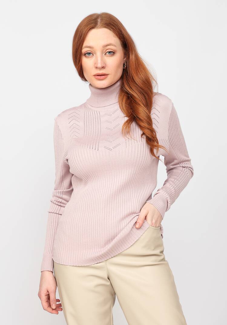 Водолазка из вискозы с ажурным узором шир.  750, рис. 9